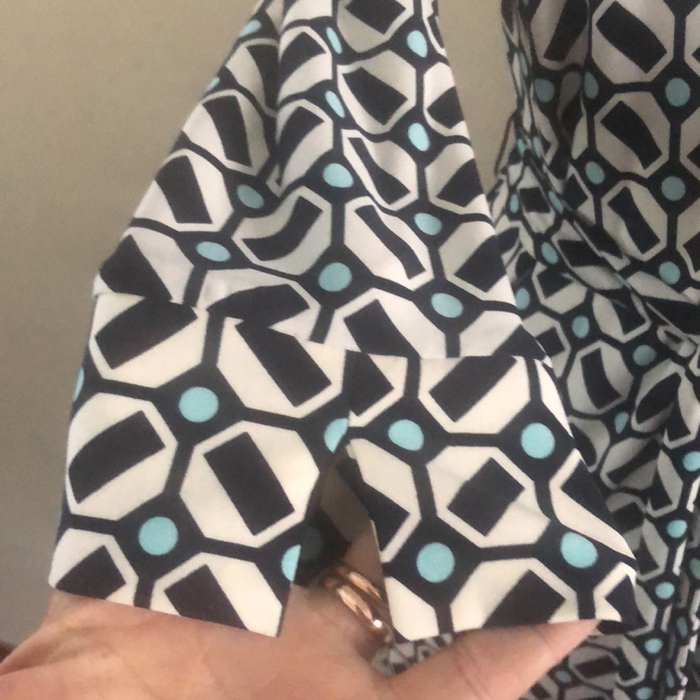 Dm Collection Belted Print Dress View 3